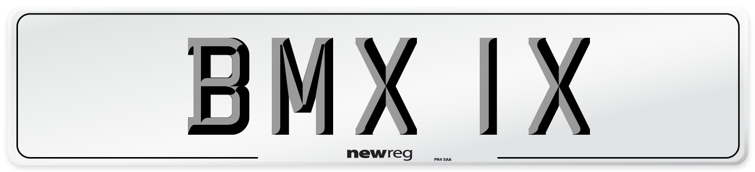 BMX 1X Number Plate from New Reg